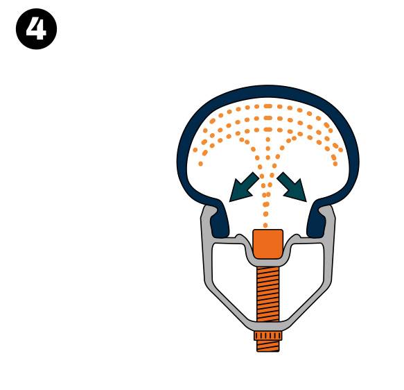 You may hear a popping sound when the tire seats correctly on the rim.