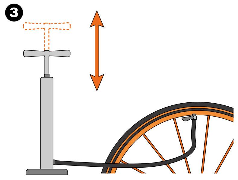 Use a strong burst of air (with a track pump or compressor) to seat the tire on the rim the first time you inflate it.